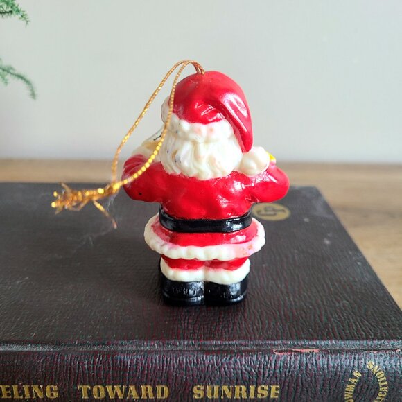 Vintage 60s plastic Santa Christmas tree ornament. - Picture 4 of 5